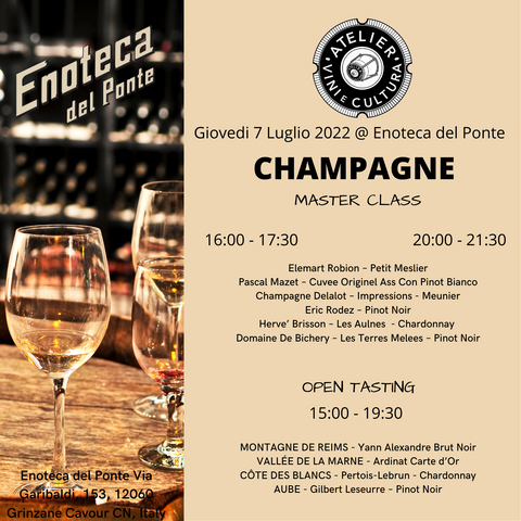 Champagne Master Class _ Giovedì 7 Luglio