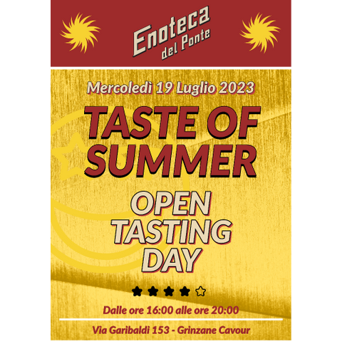 TASTE OF SUMMER | Mercoledì 19 LUGLIO ore 16