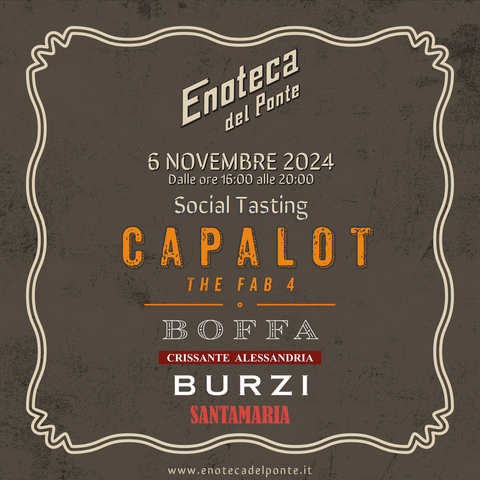 CAPALOT | MERCOLEDÌ 6 NOVEMBRE 2024 DALLE ORE 16 ALLE ORE 20