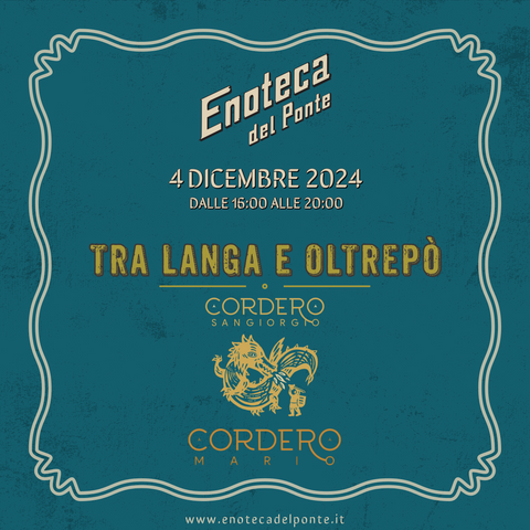 TRA LANGA E OLTREPÒ | MERCOLEDÌ 4 DICEMBRE 2024 DALLE ORE 16 ALLE ORE 20