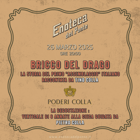 BRICCO DEL DRAGO | Mercoledì 26 Marzo 2025 ore 20