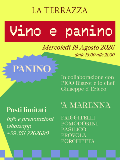 Vino&Panino speciale Chenin Blanc storia di un'Outsider | Mercoledì 19 Agosto 2026 18-21