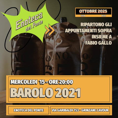 MASTERCLASS BAROLO 2021 | Mercoledì 15 ottobre 2025 ore 20